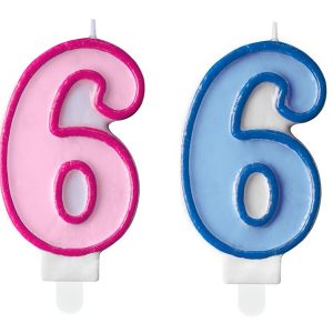 Žvakutė skaičius "6"