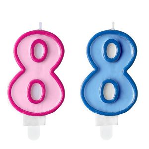 Žvakutė skaičius "8"