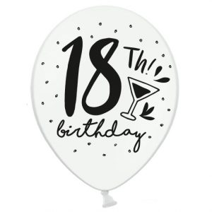 18-ojo gimtadienio balionas - Helis, Balta