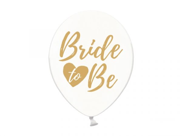 bride auksinis skaidrus 1 Skaidrus balionas "Bride to Be"