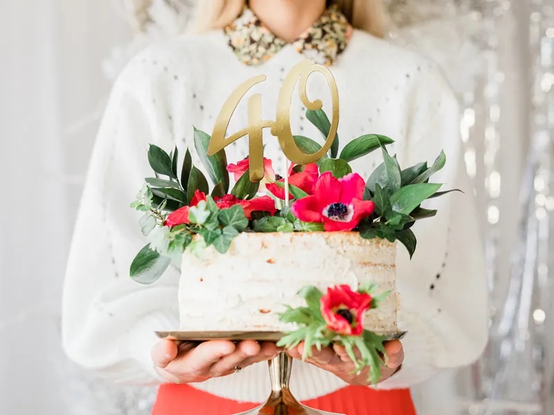 smeigtukas tortui 40 1 Smeigtukas ant torto gimtadieniui su skaičiumi