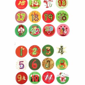 Advento kalendoriaus lipdukai 1-24