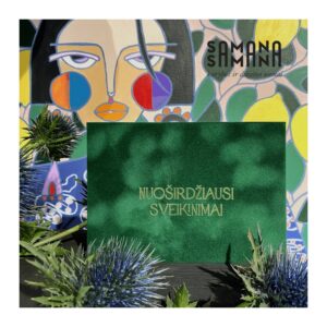 Aksominis vokas su užrašu | „NUOŠIRDŽIAUSI SVEIKINIMAI"