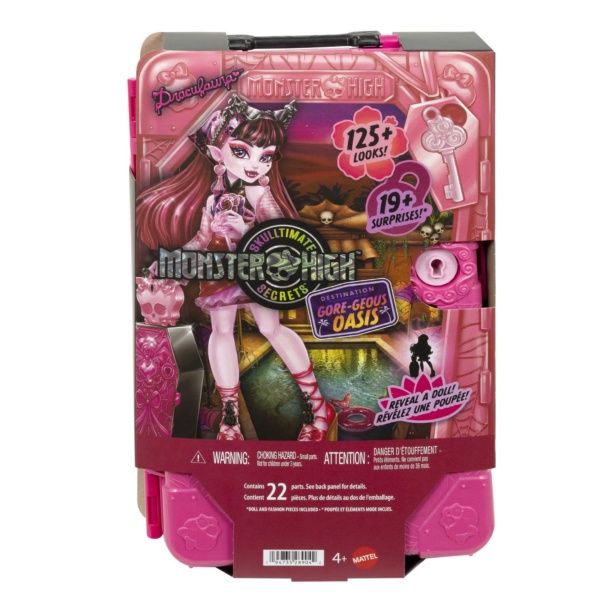 display 2 „Monster High Skulltimate Secrets: Gore-geous Oasis“ lėlė Draculaura su aksesuarais