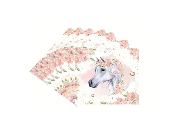 serveteles zirgai Vienkartinių indų rinkinys ŽIRGAI